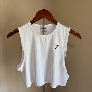 Gymshark White Muscle Tee for Women